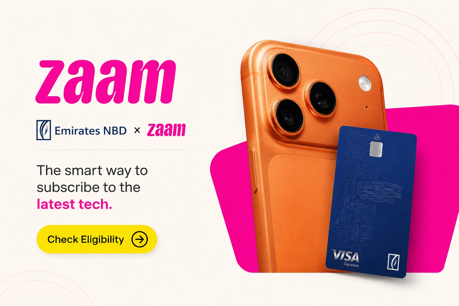 Zaam and Emirates NBD partner landing page